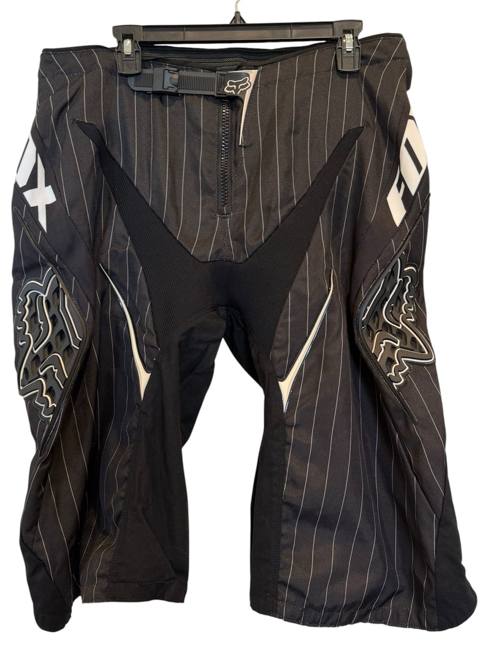 Vintage 2007 Fox MX Blitz Black Pinstripe Gearset Motocross BMX Bike Shorts 38